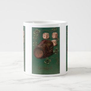 Vintage St. Patrick's Day, Good Luck Irish Dice Large Coffee Mug