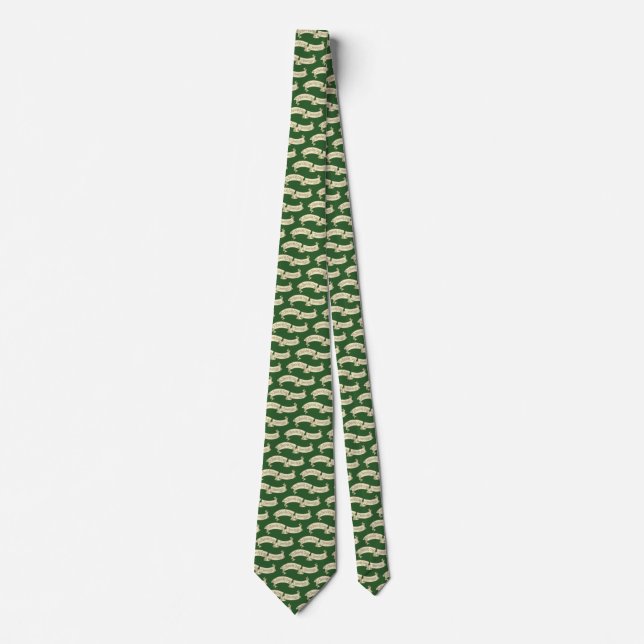 Vintage St. Patrick's Day Greetings Golden Banner Tie (Front)
