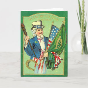 Vintage St Patrick's Day Irish American Card