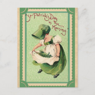 Vintage St Patricks Day Irish Top of the Morning Postcard