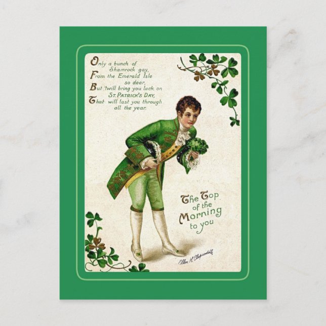 Vintage St Patrick's Day postcard (Front)