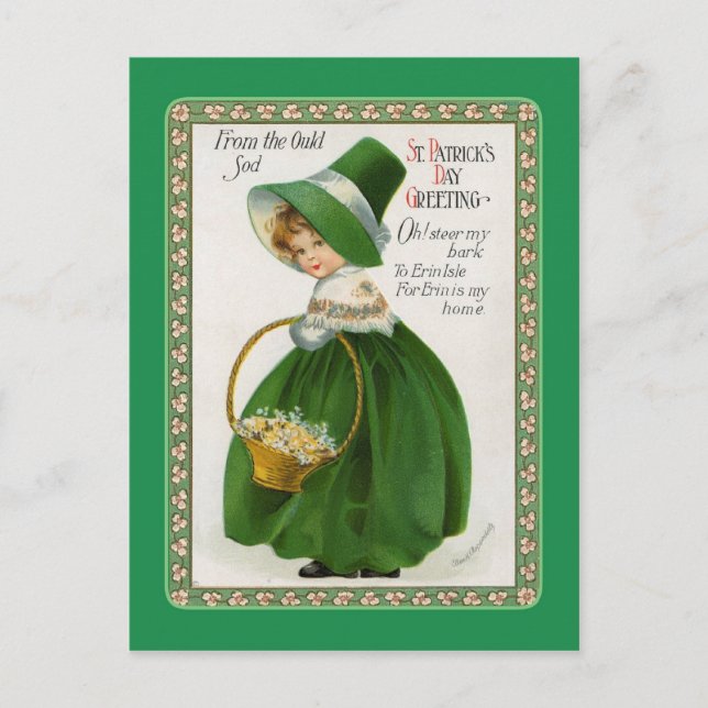 Vintage St Patrick's Day postcard (Front)