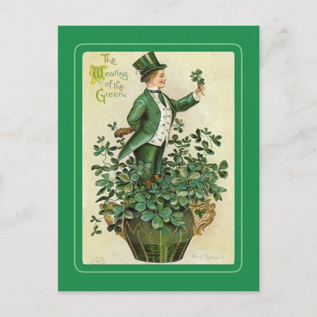 Vintage St Patrick's Day postcard (Front)