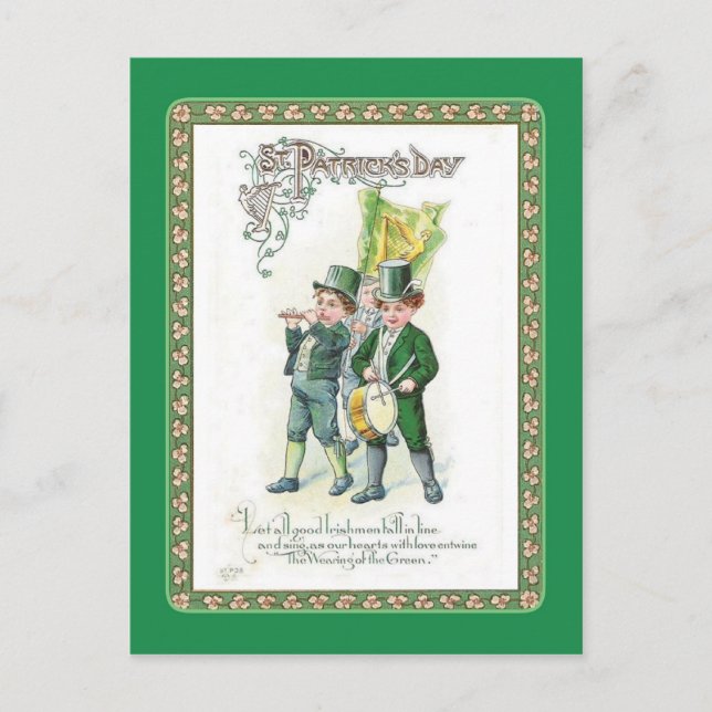 Vintage St Patrick's Day postcard (Front)
