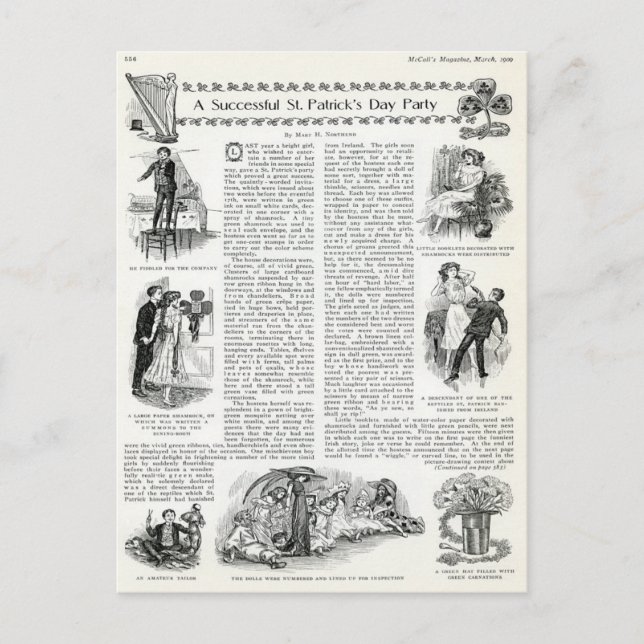 Vintage St Patrick's Day Postcard (Front)