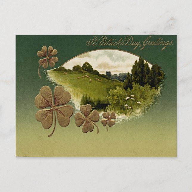 Vintage St Patrick's Day Postcard (Front)