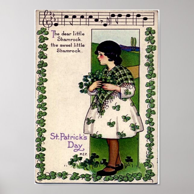 Vintage St Patrick's Day Poster (Front)