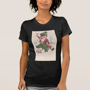 Vintage St Patricks Day Shamrock Champagne T-Shirt