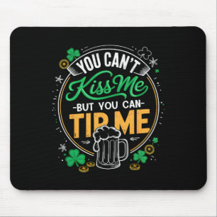 Vintage St Patrick's Day Shamrock Waitress Rtender Mouse Pad