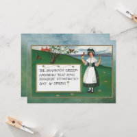 Vintage St. Patrick's Day with Irish Girl