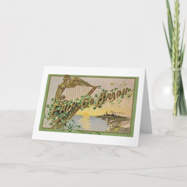 Vintage St. Pat's Day - Erin Go Bragh, Card (Front)