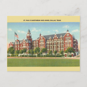Vintage St. Paul's Sanitorium Dallas Postcard