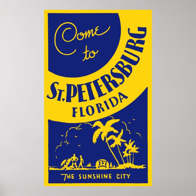 Vintage St. Petersburg Florida Poster (Front)