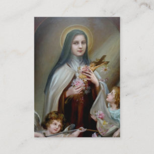 Vintage St. Therese the Little Flower Novena/Roses Business Card