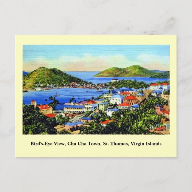 Vintage St. Thomas Virgin Islands Postcard (Front)