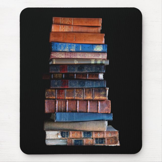 VIntage Stack of Old Books Mouse Pad (Front)