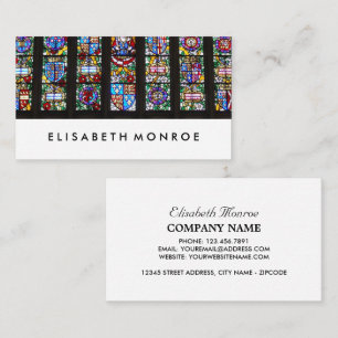 Vintage Stained Glass Business Card