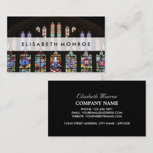 Vintage Stained Glass Business Card