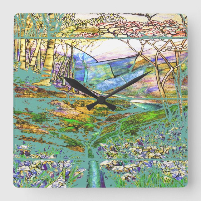 Vintage Stained Glass Clock (Front)