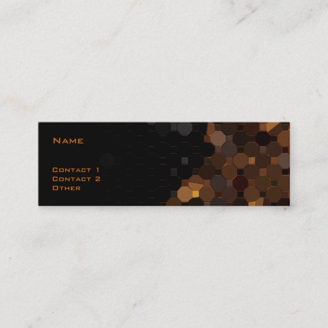 Vintage Stained Glass Mini Business Card (Front)