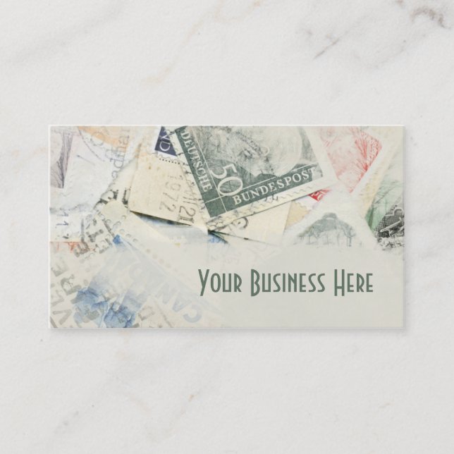 Vintage Stamp Collection Business Card (Front)