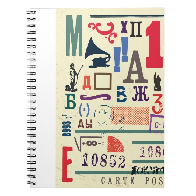Vintage Stamp: Document Decor Notebook (Front)
