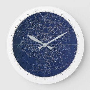 Vintage Star Map Large Clock