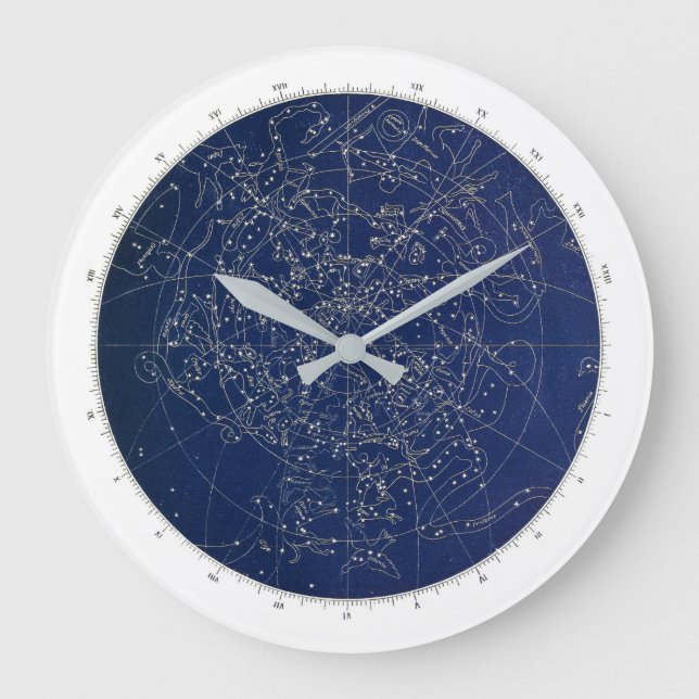 Vintage Star Map Large Clock (Front)