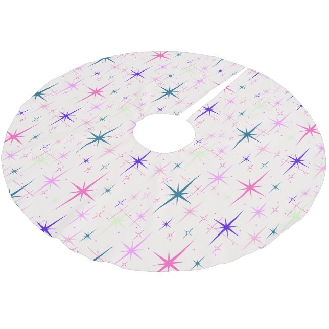 Vintage Starburst Brushed Polyester Tree Skirt (Angled)