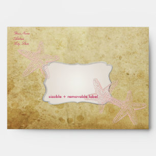 Vintage Starfish, faux parchment Envelope