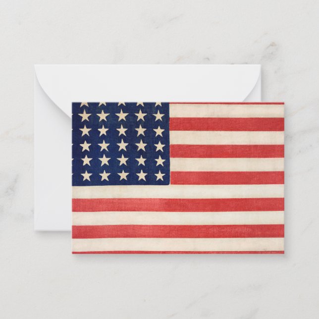 Vintage Stars and Stripes American Flag Card (Front)