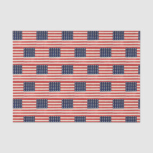 Vintage Stars and Stripes American Flag Tissue Paper
