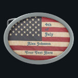 Vintage Stars and Stripes Weathered American Flag Belt Buckle<br><div class="desc">Vintage Stars and Stripes American Flag Weathered Pattern</div>