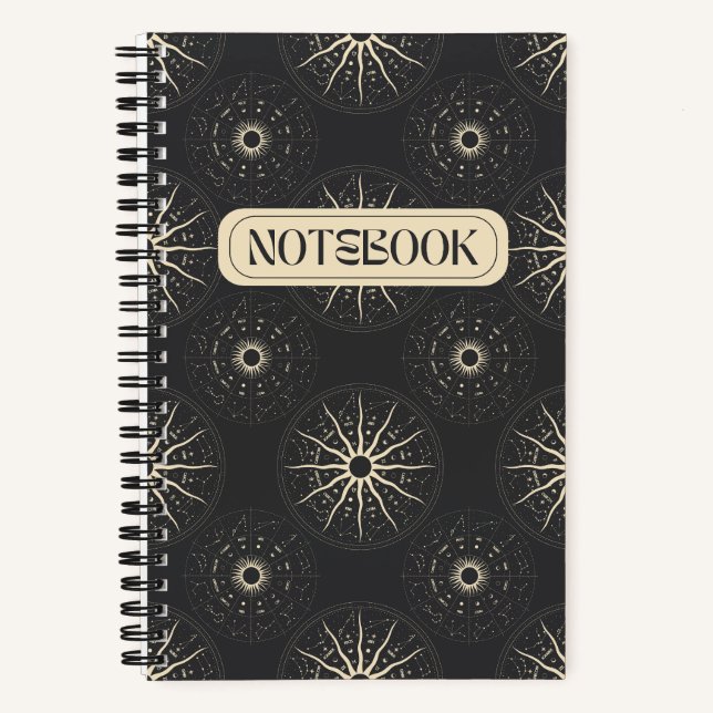 Vintage Stars Cosmology Spiral Notebook (Front)