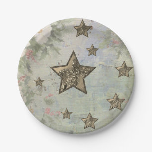 Vintage Stars Paper Plate