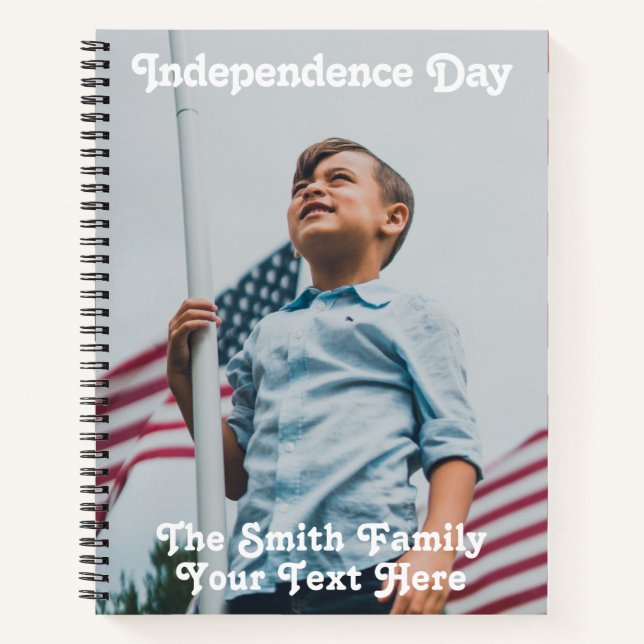 Vintage Stars Stripes America Flag Custom Notebook (Front)