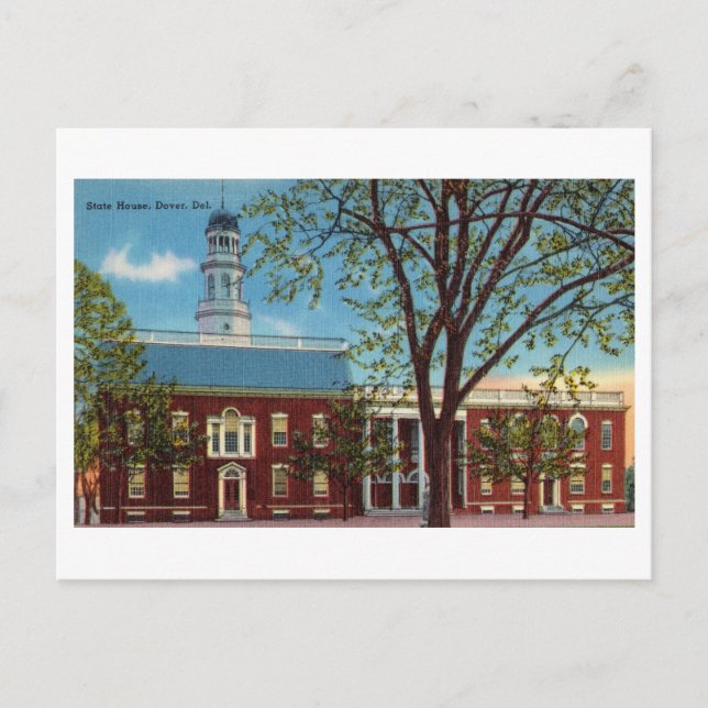 Vintage State Capitol in Dover, Delaware Postcard (Front)