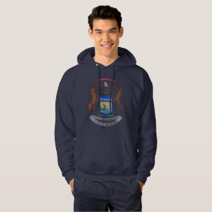 Vintage State Flag of Michigan Hoodie