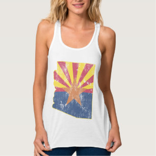 Vintage State of Arizona Flag Outline Singlet