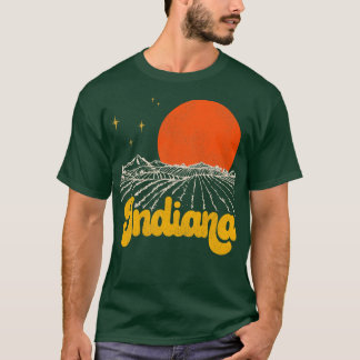 Vintage State of Indiana Mid Century Distressed Ae T-Shirt