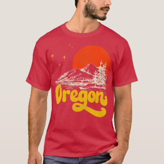 Vintage State of Oregon Mid Century Distressed Aes T-Shirt