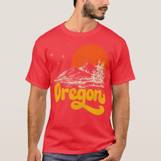 Vintage State of Oregon Mid Century Distressed Aes T-Shirt