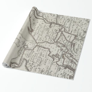 Vintage Staten Island & NYC Harbour Map (1733) Wrapping Paper