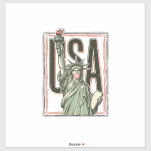 Vintage Statue of Liberty Bubblegum Graphic Tee_1