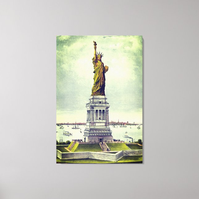 Vintage Statue of Liberty Canvas Print (Front)