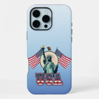 Vintage, Statue of Liberty, flag & eagle