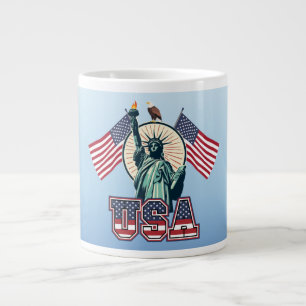 Vintage, Statue of Liberty  Large Coffee Mug