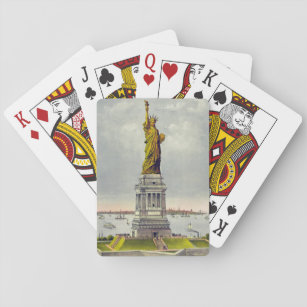 Vintage Statue of Liberty New York Travel Playing Cards