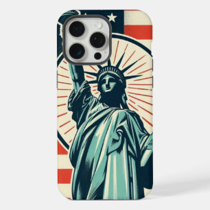 Vintage Statue of Liberty patriotic iPhone 15 Pro Max Case