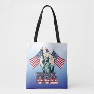 Vintage, Statue of Liberty Tote Bag